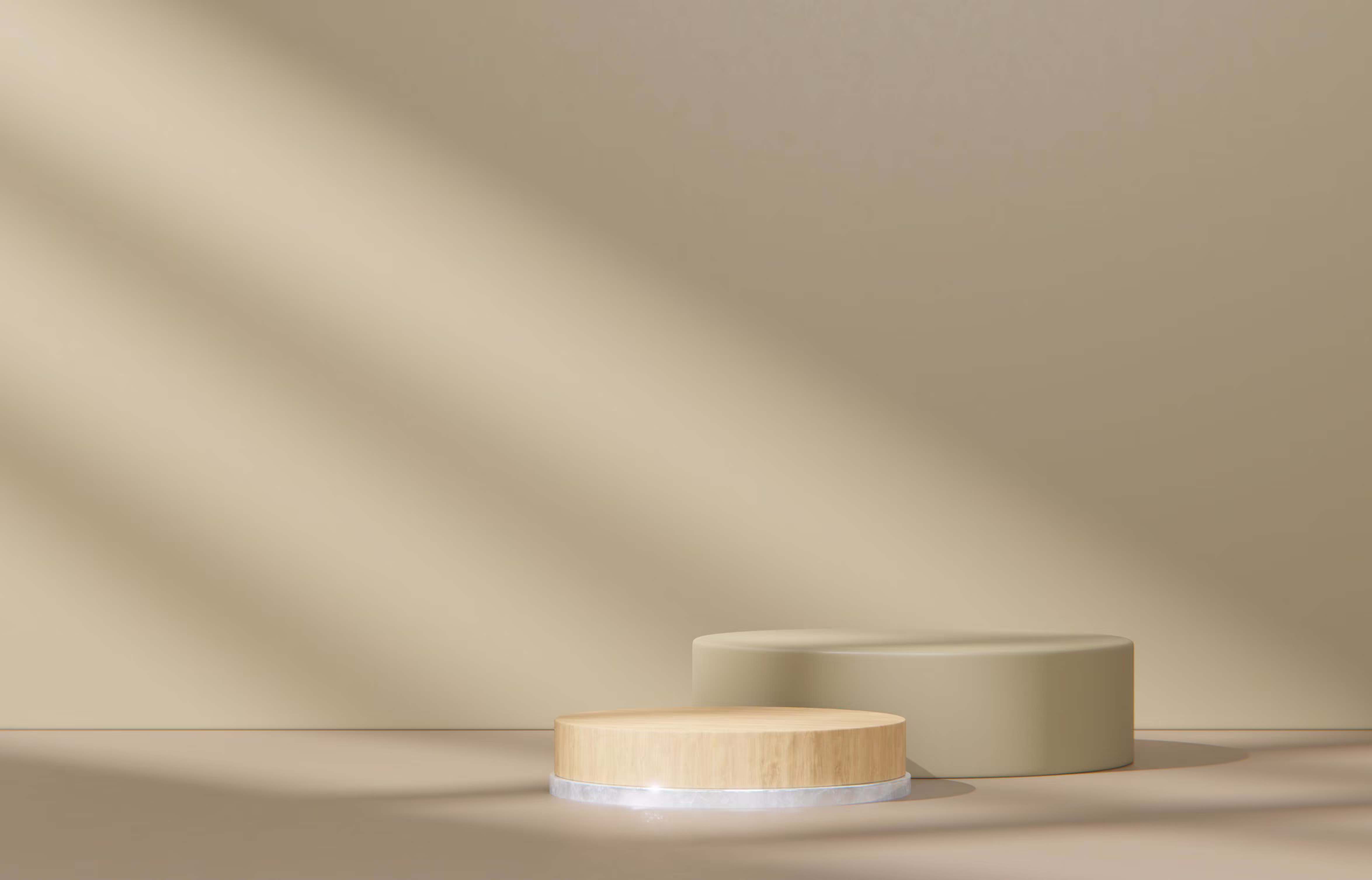 Brown minimalist background with wooden object